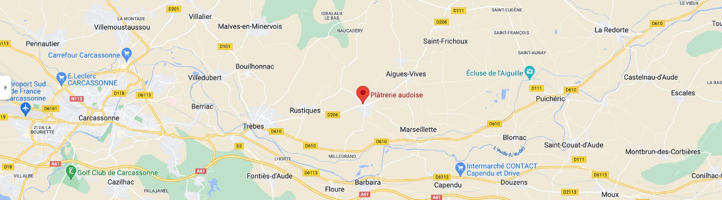 Localisation Plâtrerie Audoise