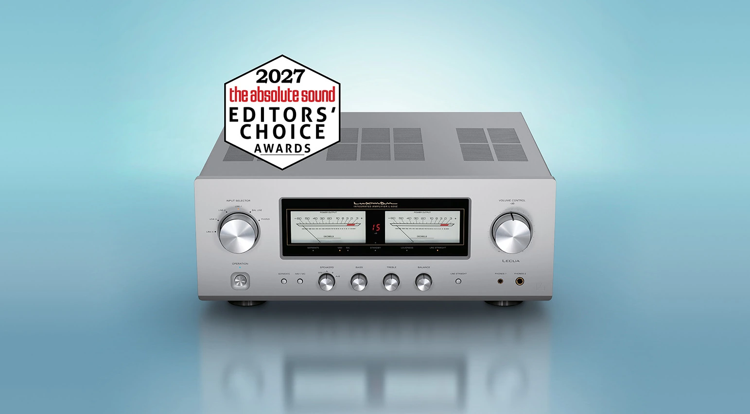 Luxman L-505Z integrated amplifier with The Absolute Sound 2027 Editors' Choice badge