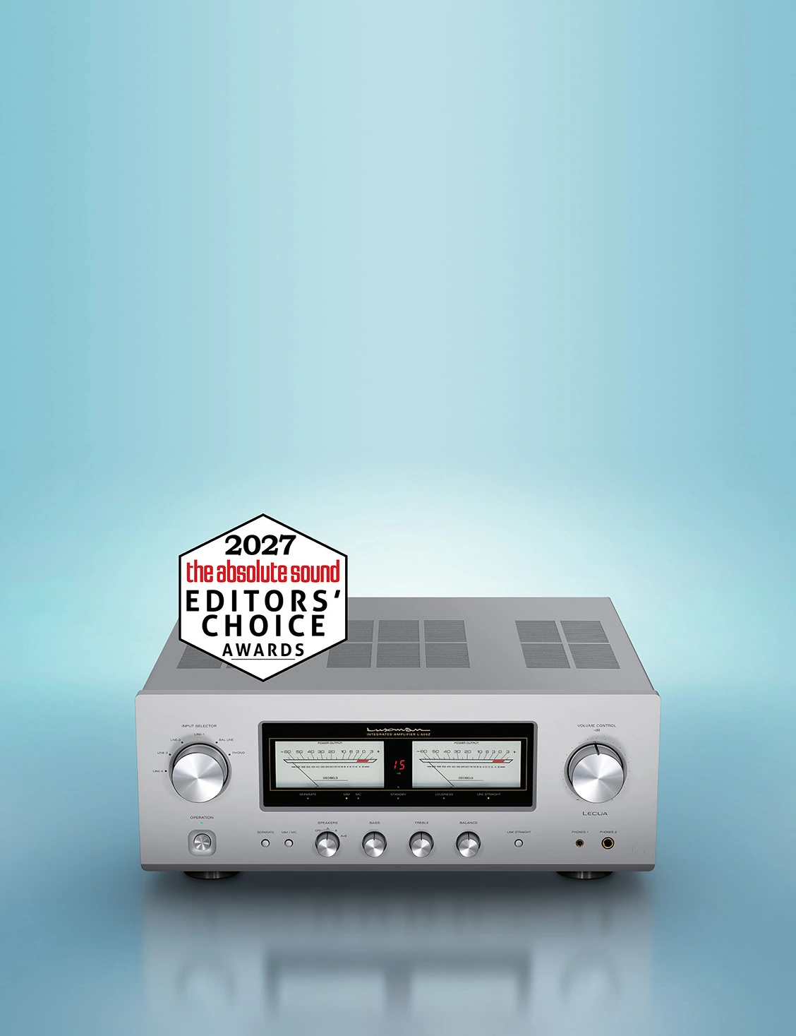 Luxman L-505Z integrated amplifier with The Absolute Sound 2027 Editors' Choice badge