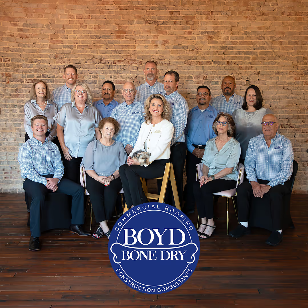 Boyd Bone Dry team celebrating more than 50 years of commercial roofing experience