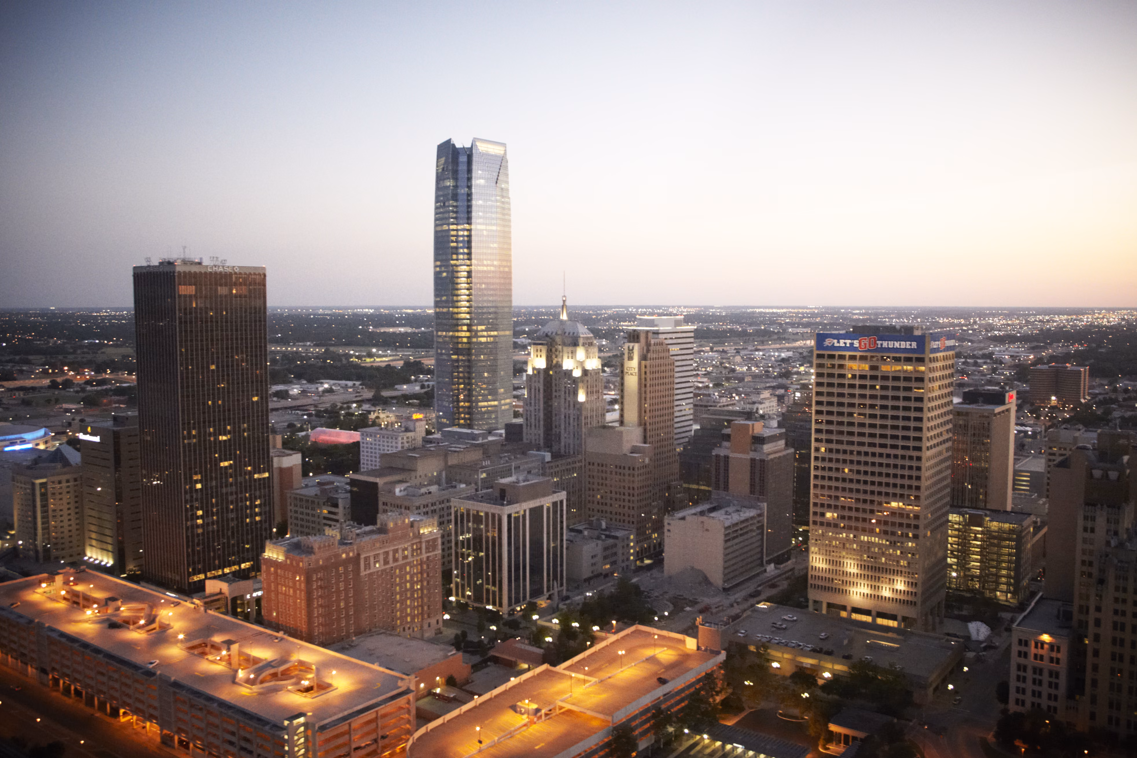 Oklahoma City skyline representing Boyd Bone Dry commercial roofing service coverage