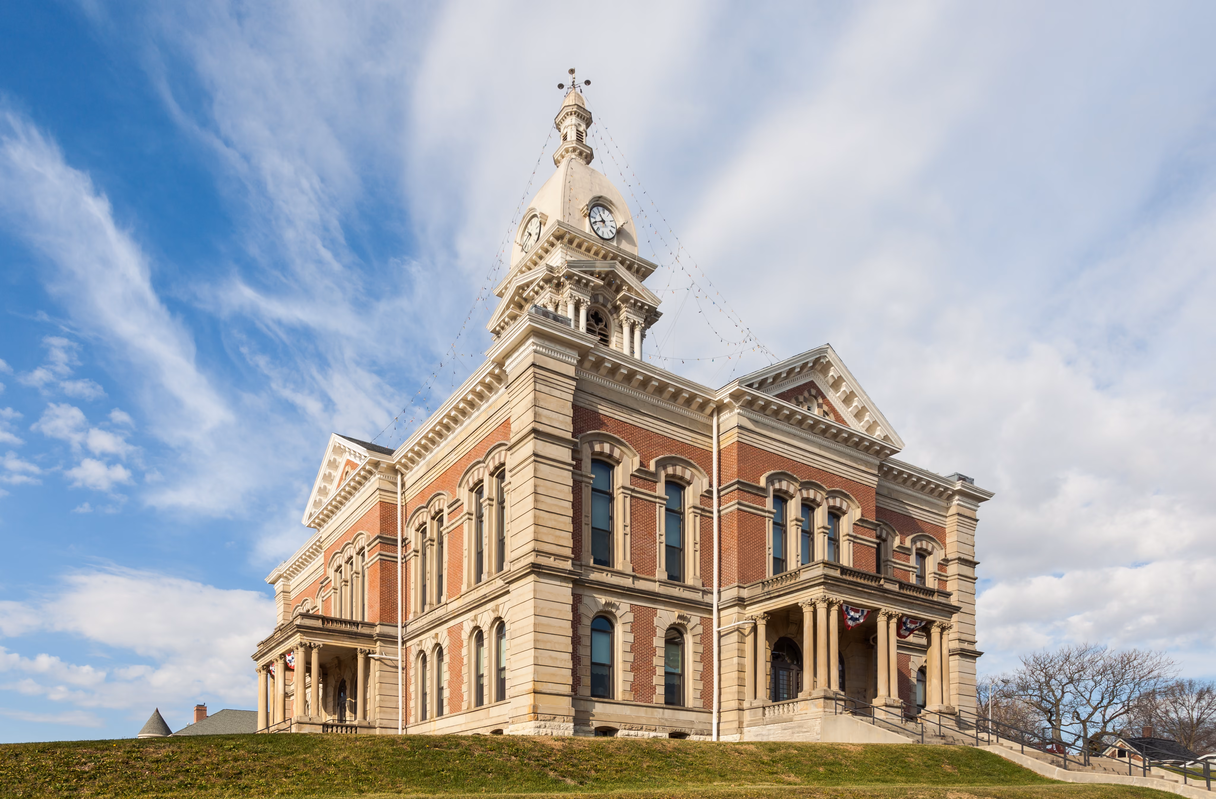 Historic Indiana courthouse representing Boyd Bone Dry construction consulting coverage