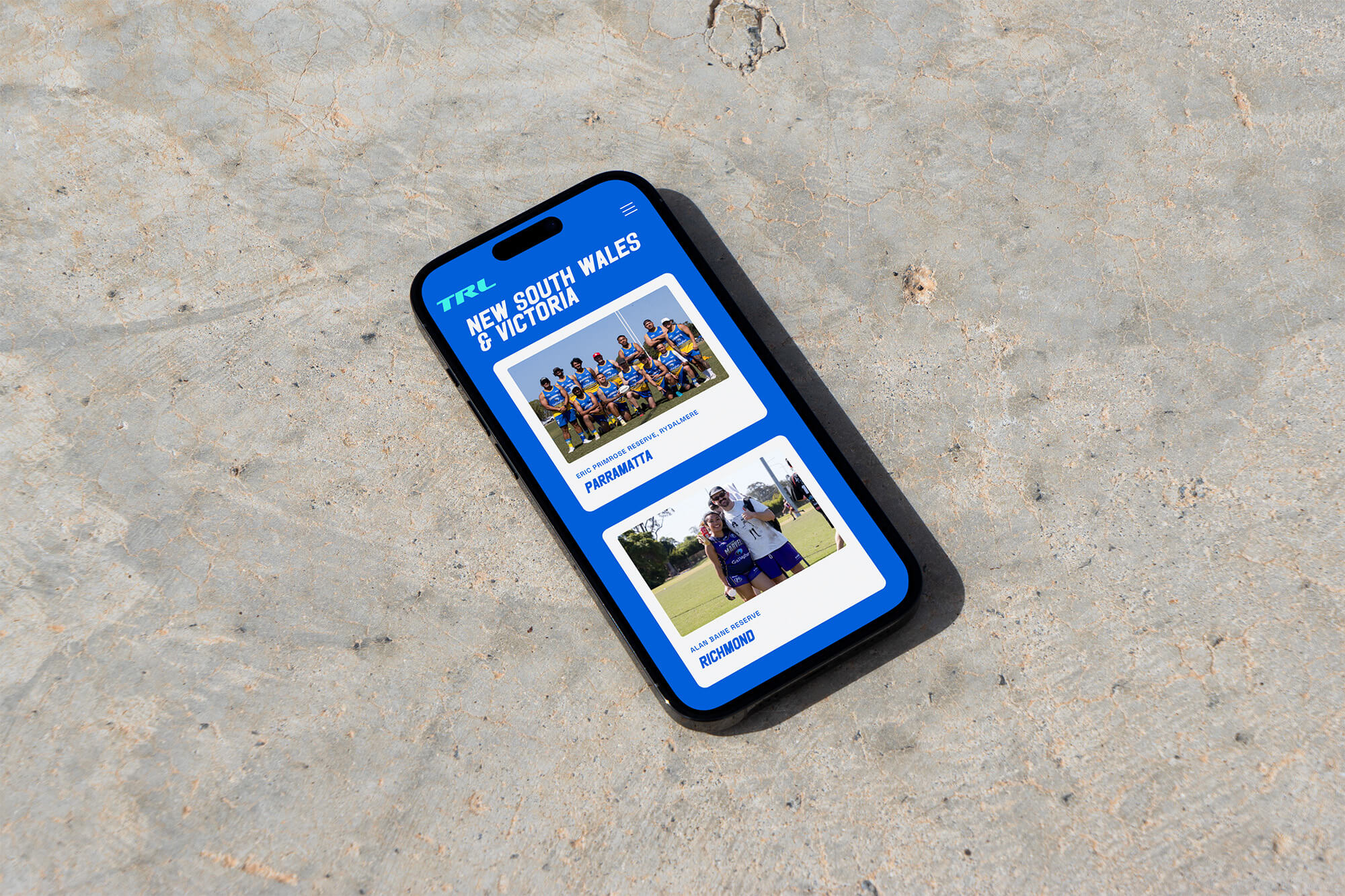 trl sports responsive website by creature