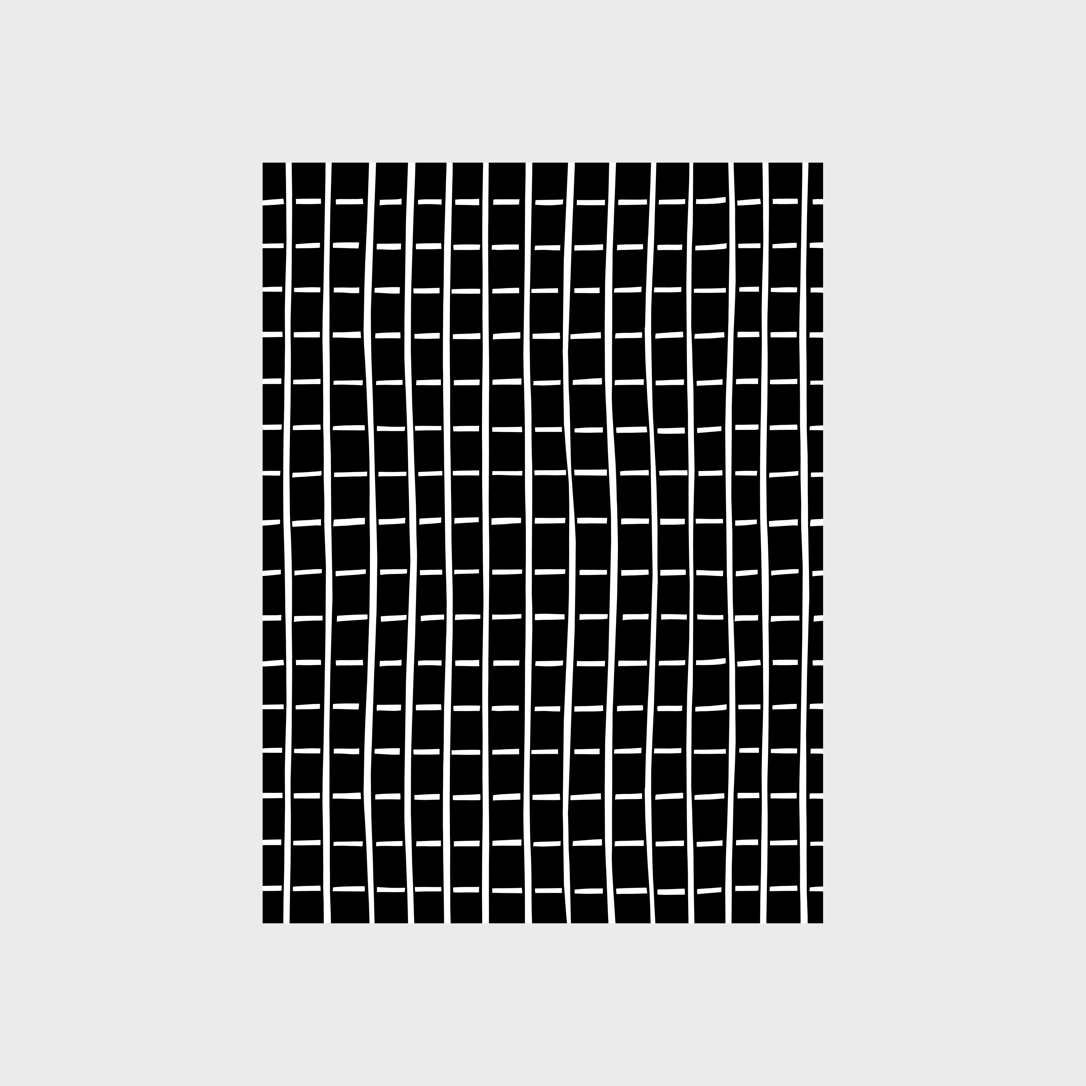 A square pillow with light blue and white stripes.