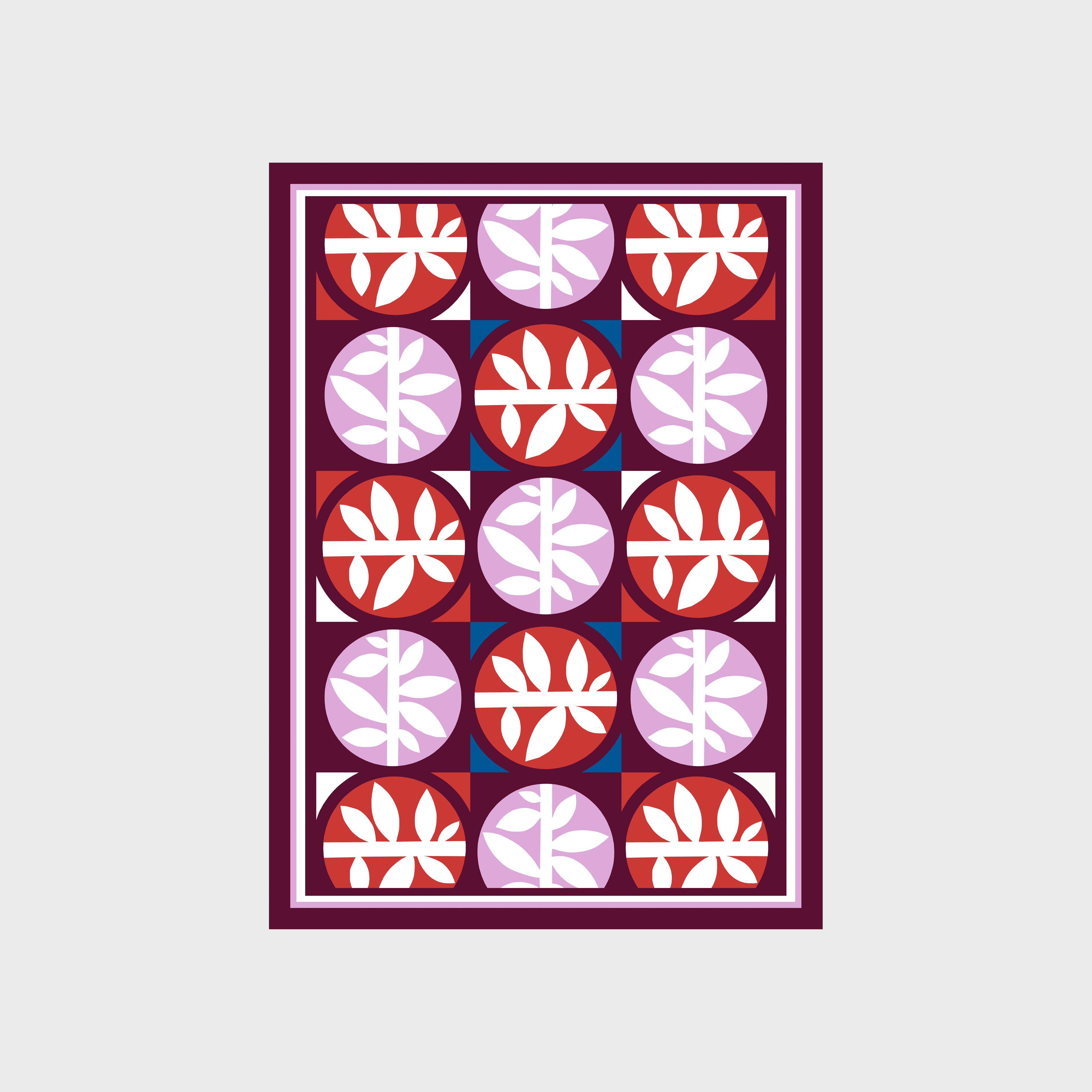 A square pillow with light blue and white stripes.