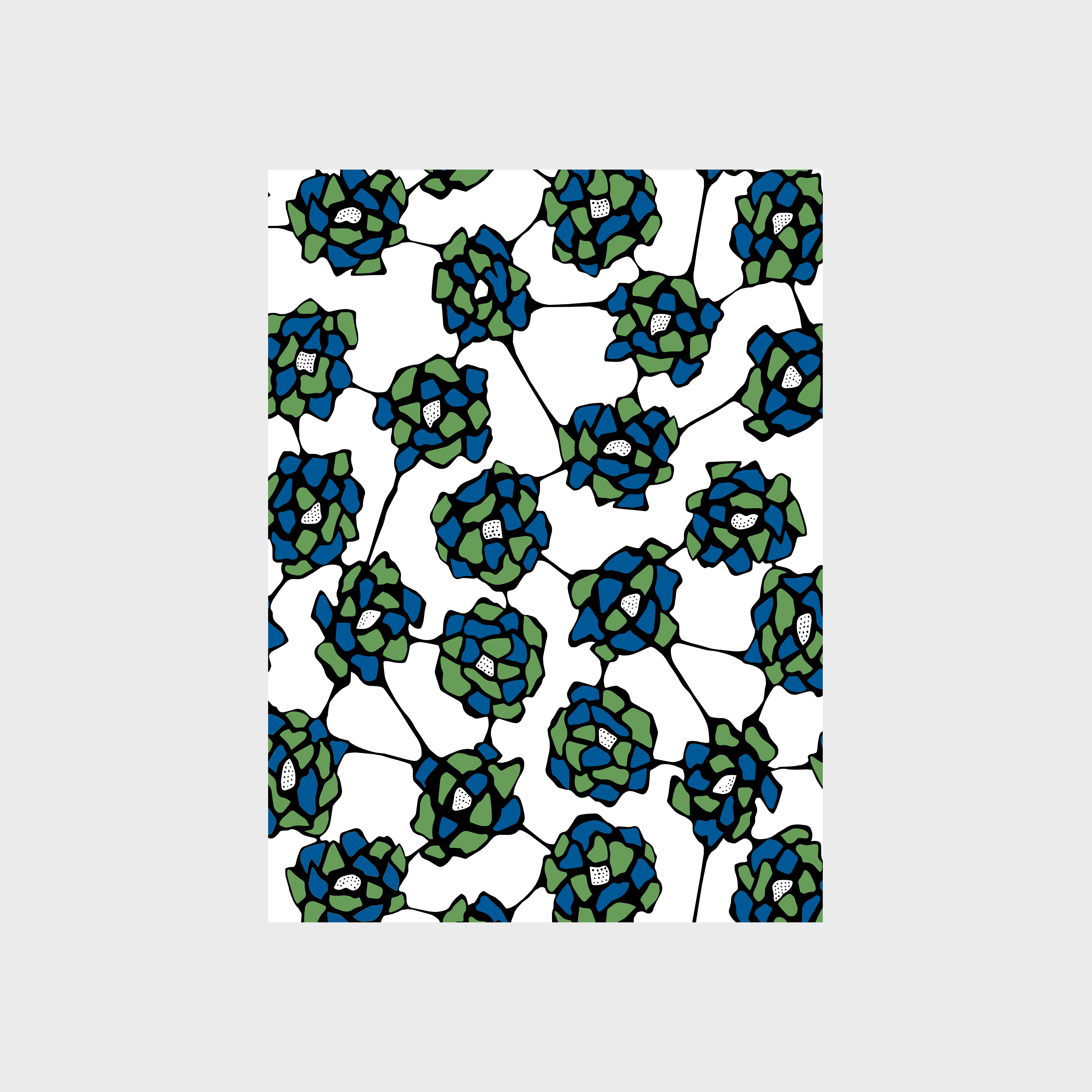 A square pillow with light blue and white stripes.