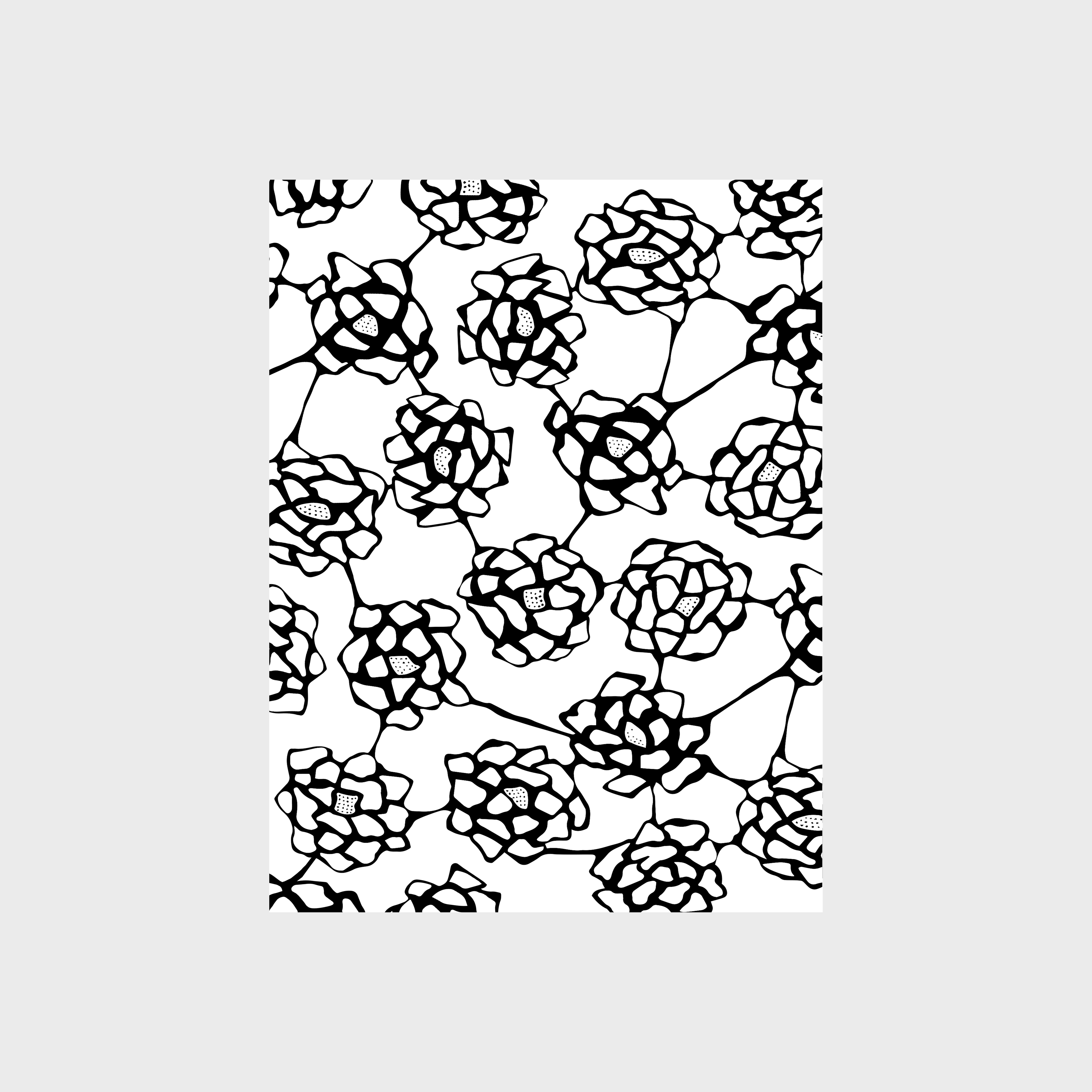 A square pillow with light blue and white stripes.