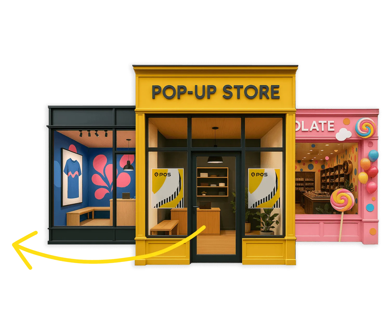 Pop-up-Store Umsetzung von POS Werbung