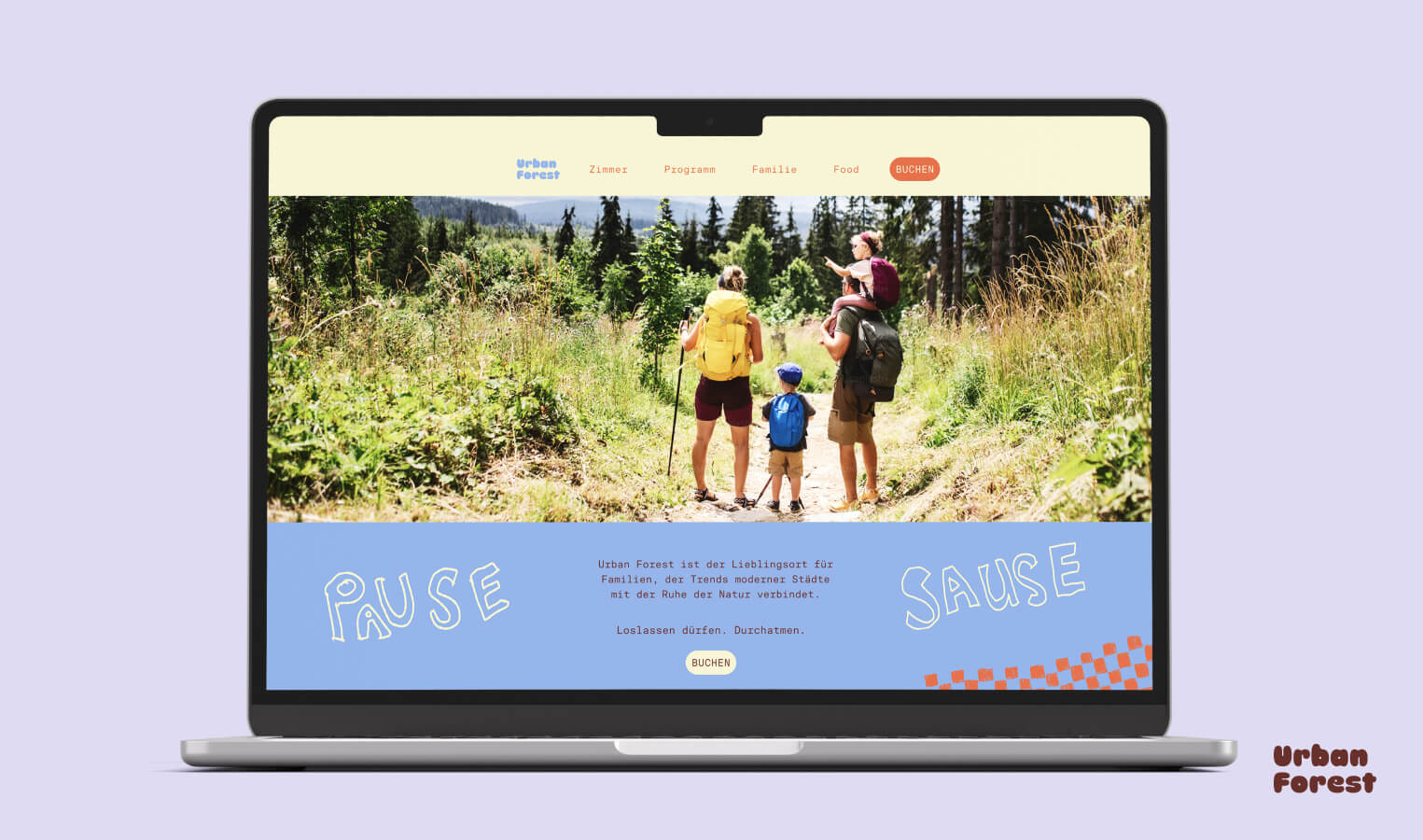 Webseite Urban Forest Familien Boutique Hotel