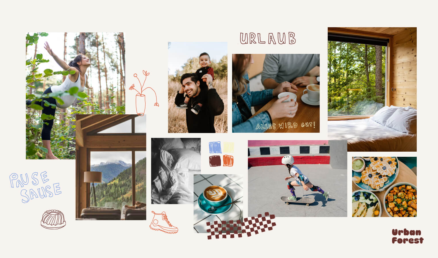 Moodboard Urban Forest Familien Boutique Hotel