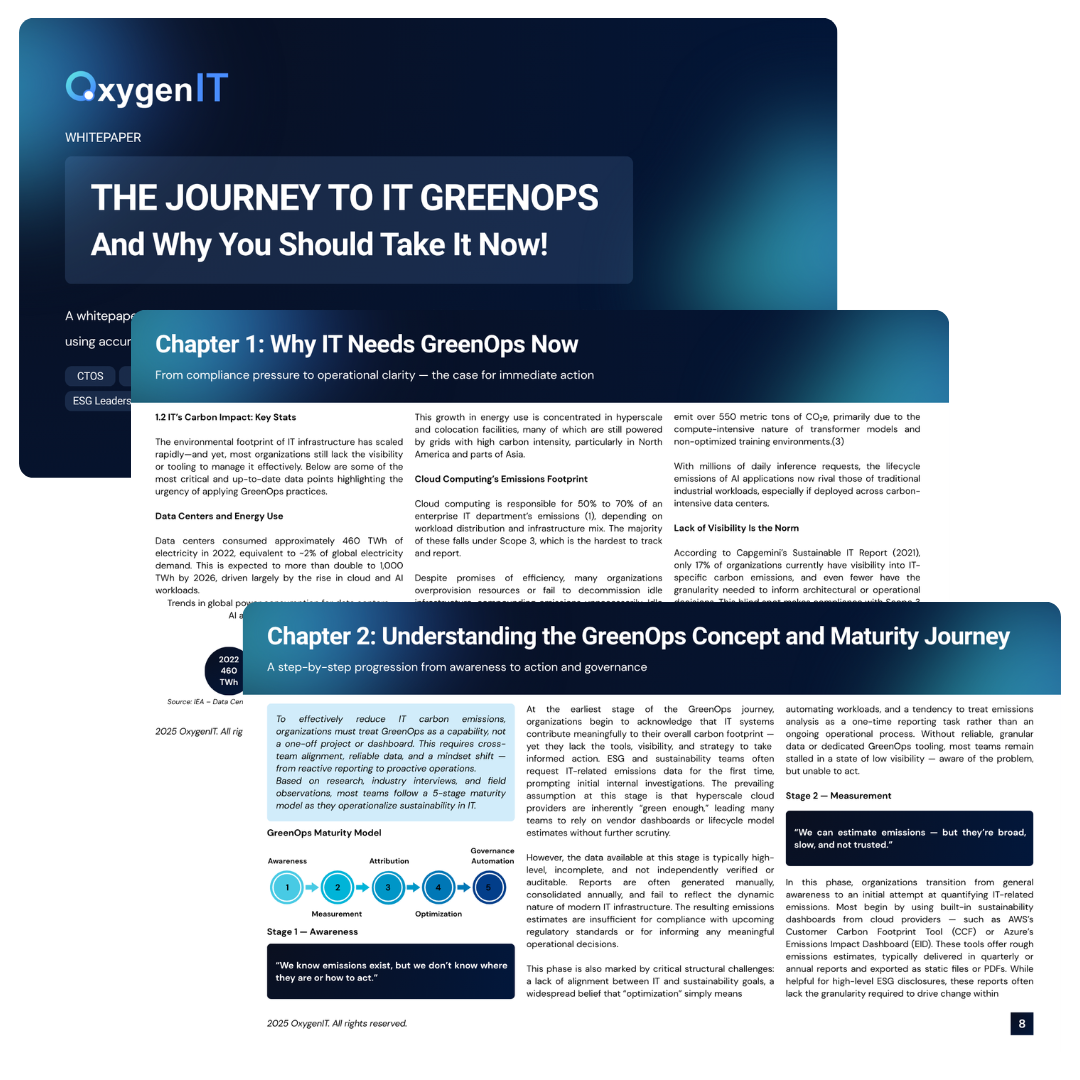 Discover why IT emissions are becoming a business-critical issue — and how your team can move from vague estimates to actionable insights with GreenOps practices and modern, API-powered tools.
