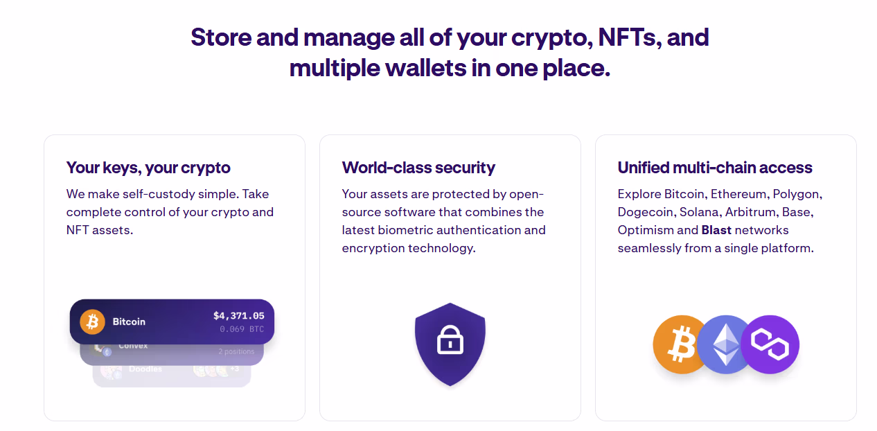 Kraken Wallet top features