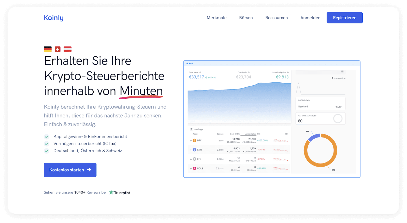 Koinly Krypto Steuer Lösung