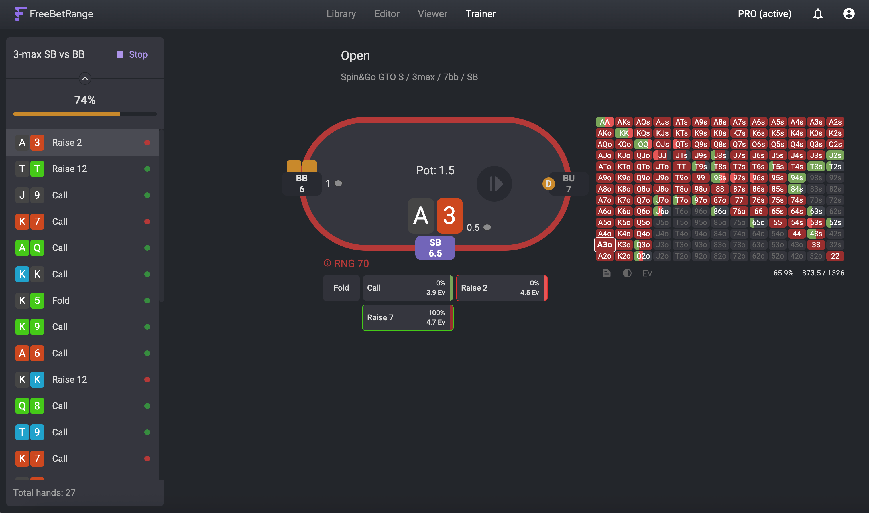 Spin&Go Preflop Trainer