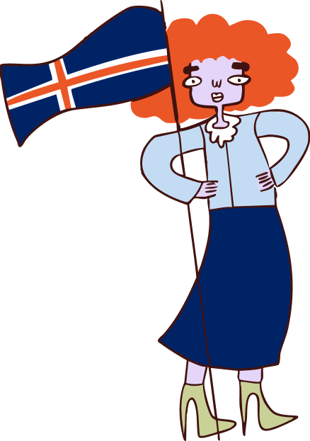 Iceland Flag Bearer