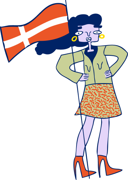 Denmark Flag Bearer Even Founders