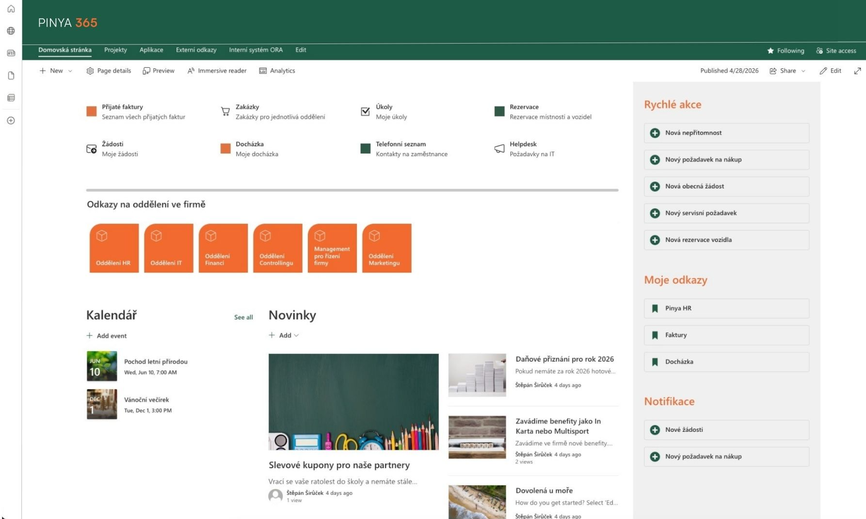 Company intranet