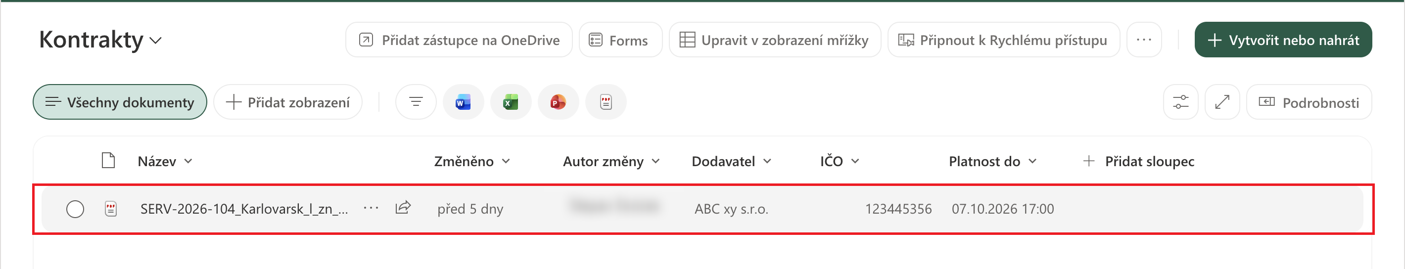 SharePoint: Metadata dokumentu