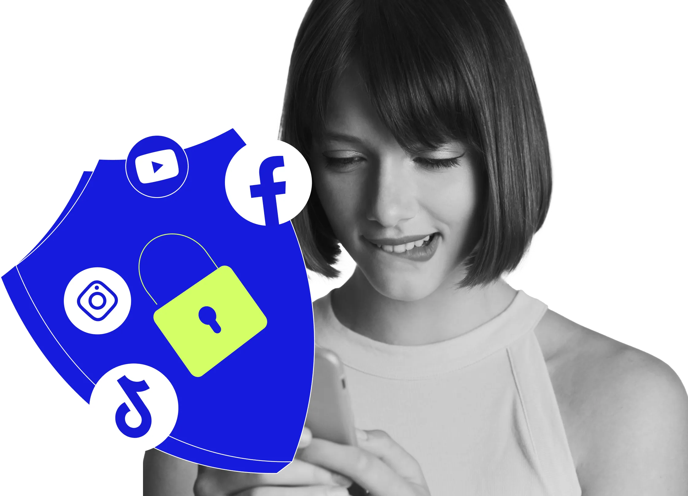 Spikerz dashboard listing protected social media accounts with an alert to revoke a former employee's access
