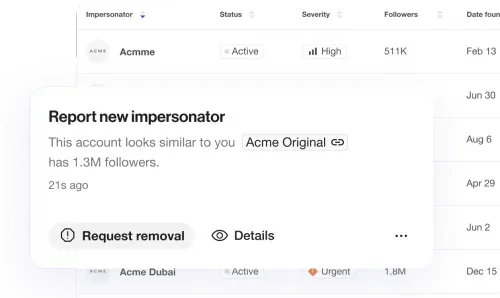 Impersonator Detected Notification 