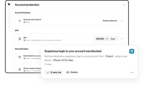 Account protection Dashboard