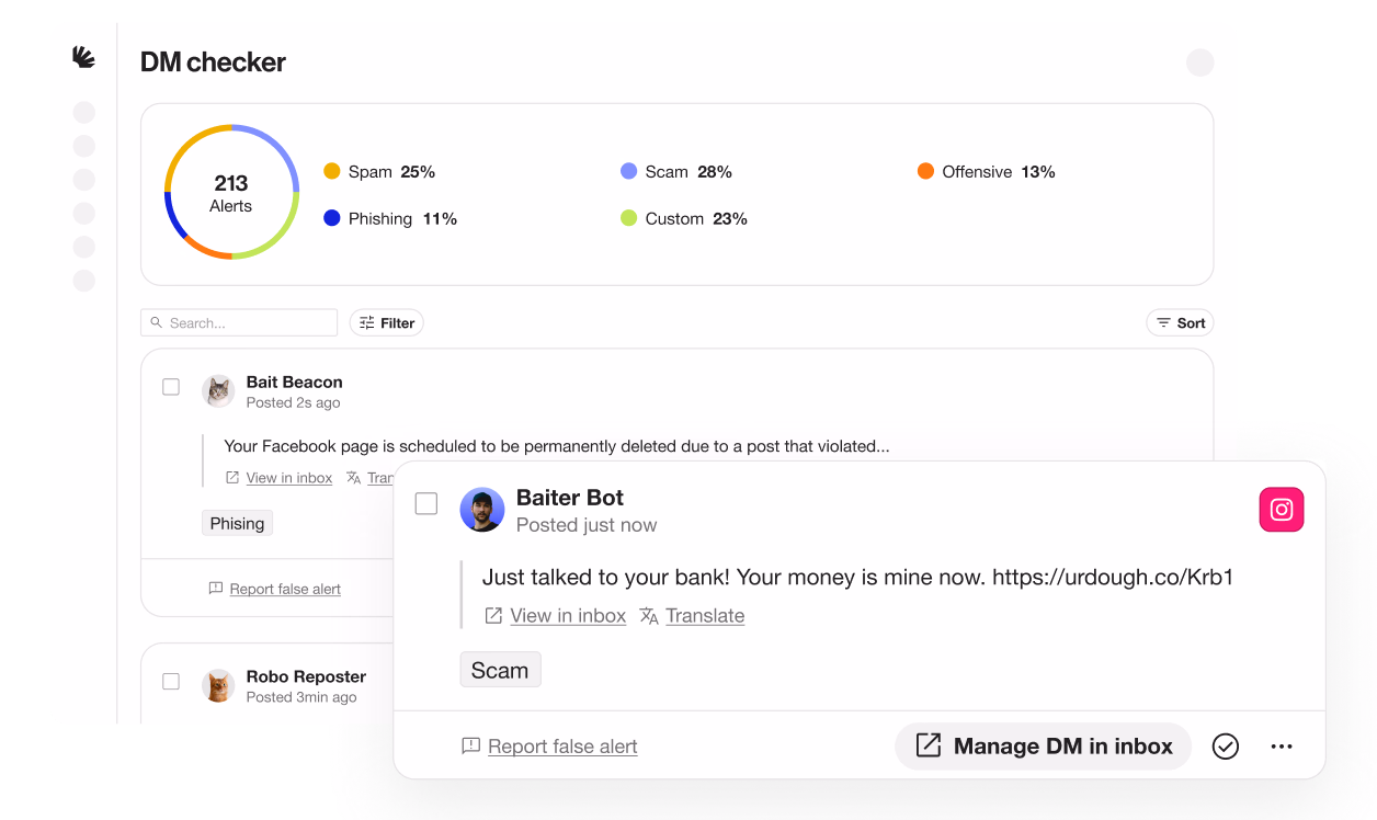 DM checker interface