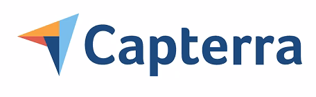 Capterra logo with a stylized origami arrow symbol to the left of the text.