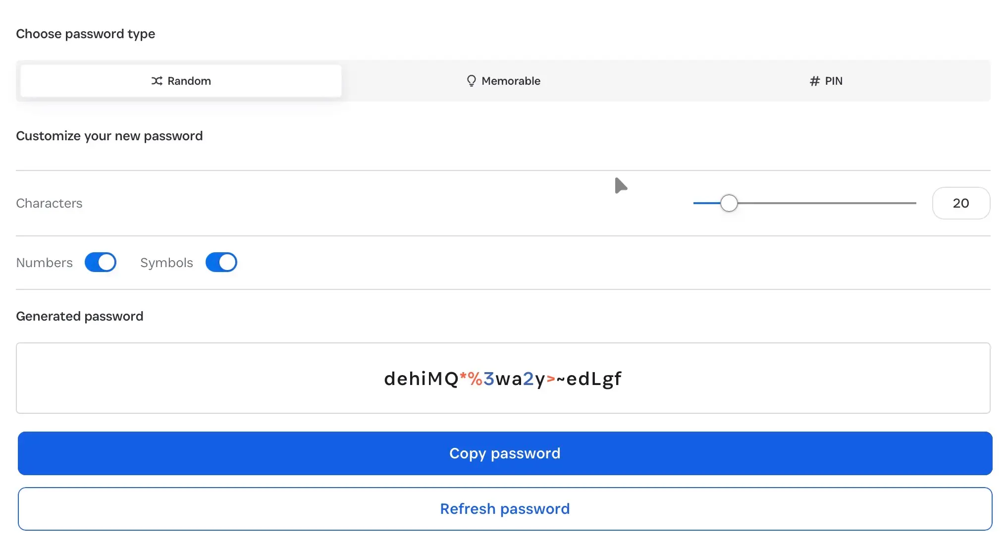 Generate Random Passwords