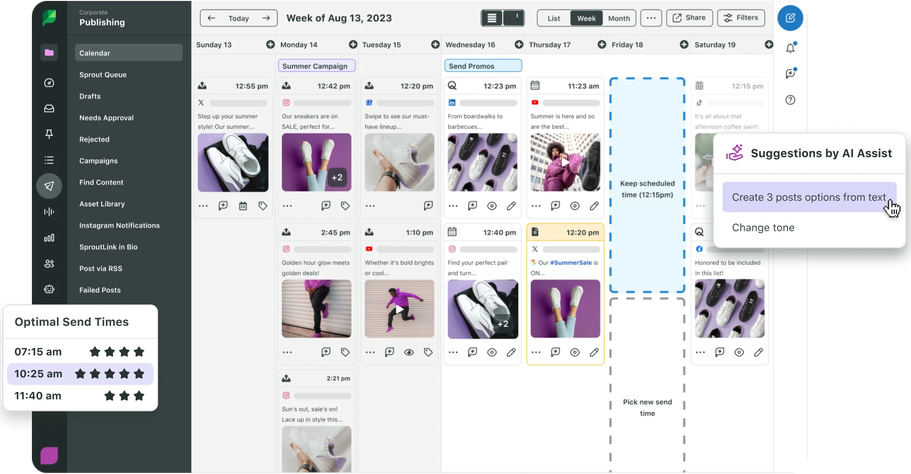 Sprout Social dashboard