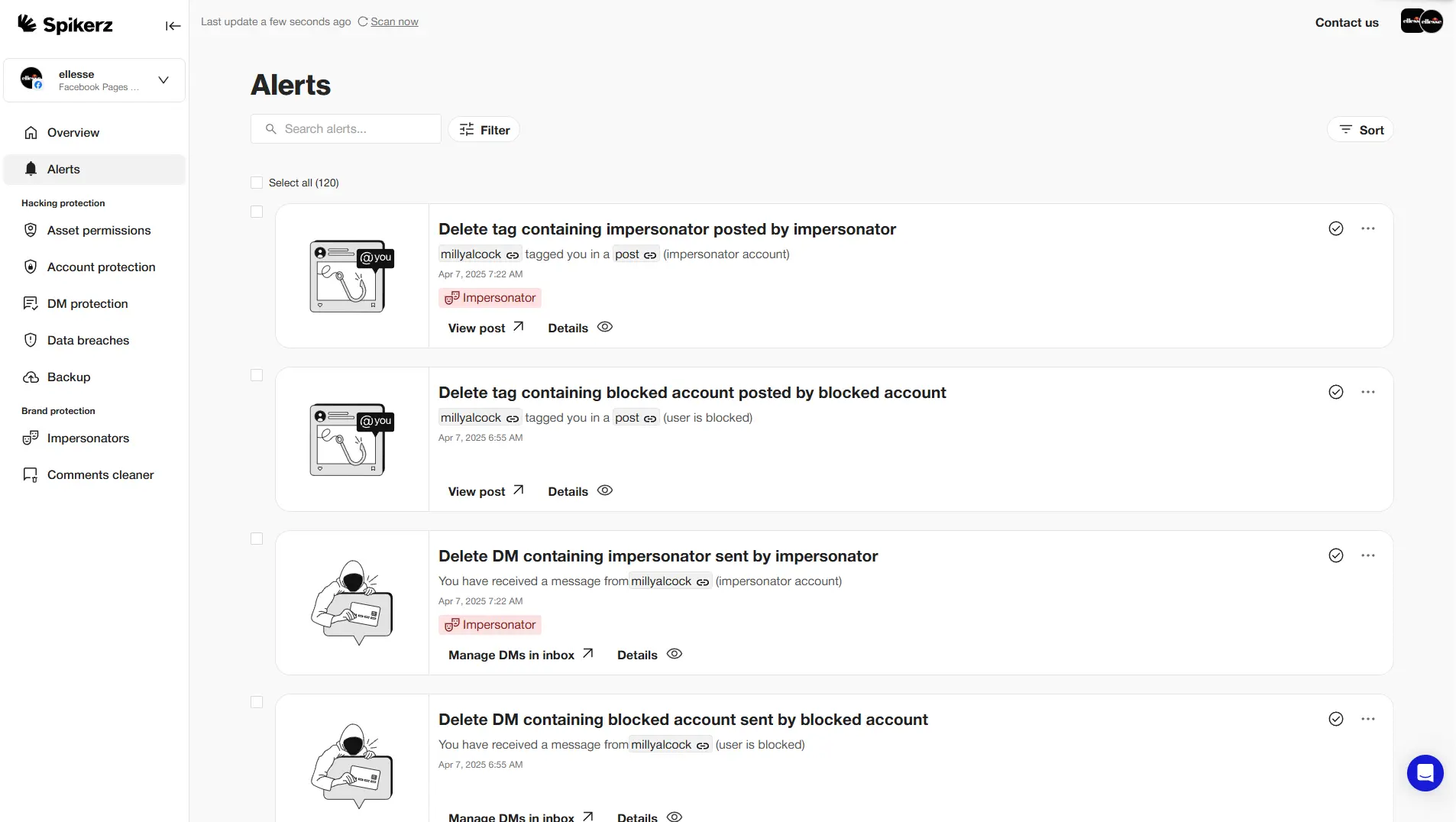 Spikerz Alerts panel