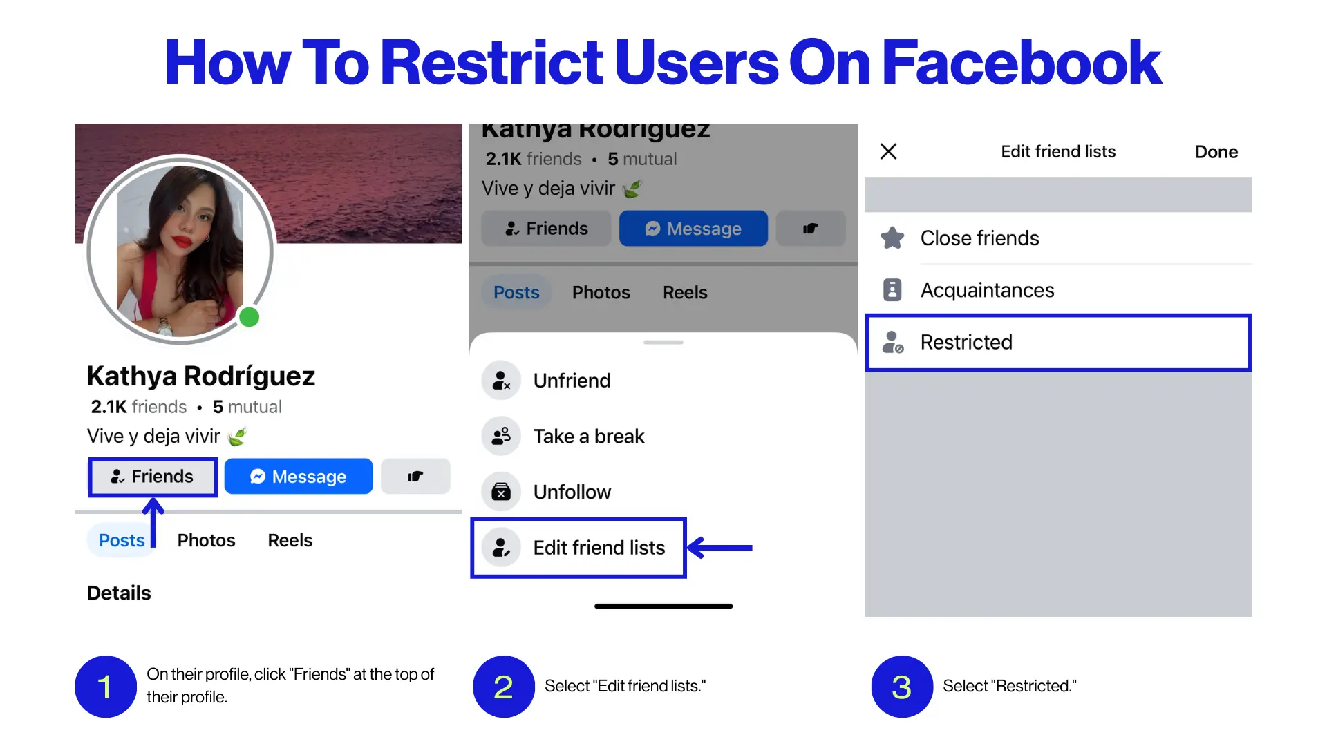 How To Restrict Users On Facebook