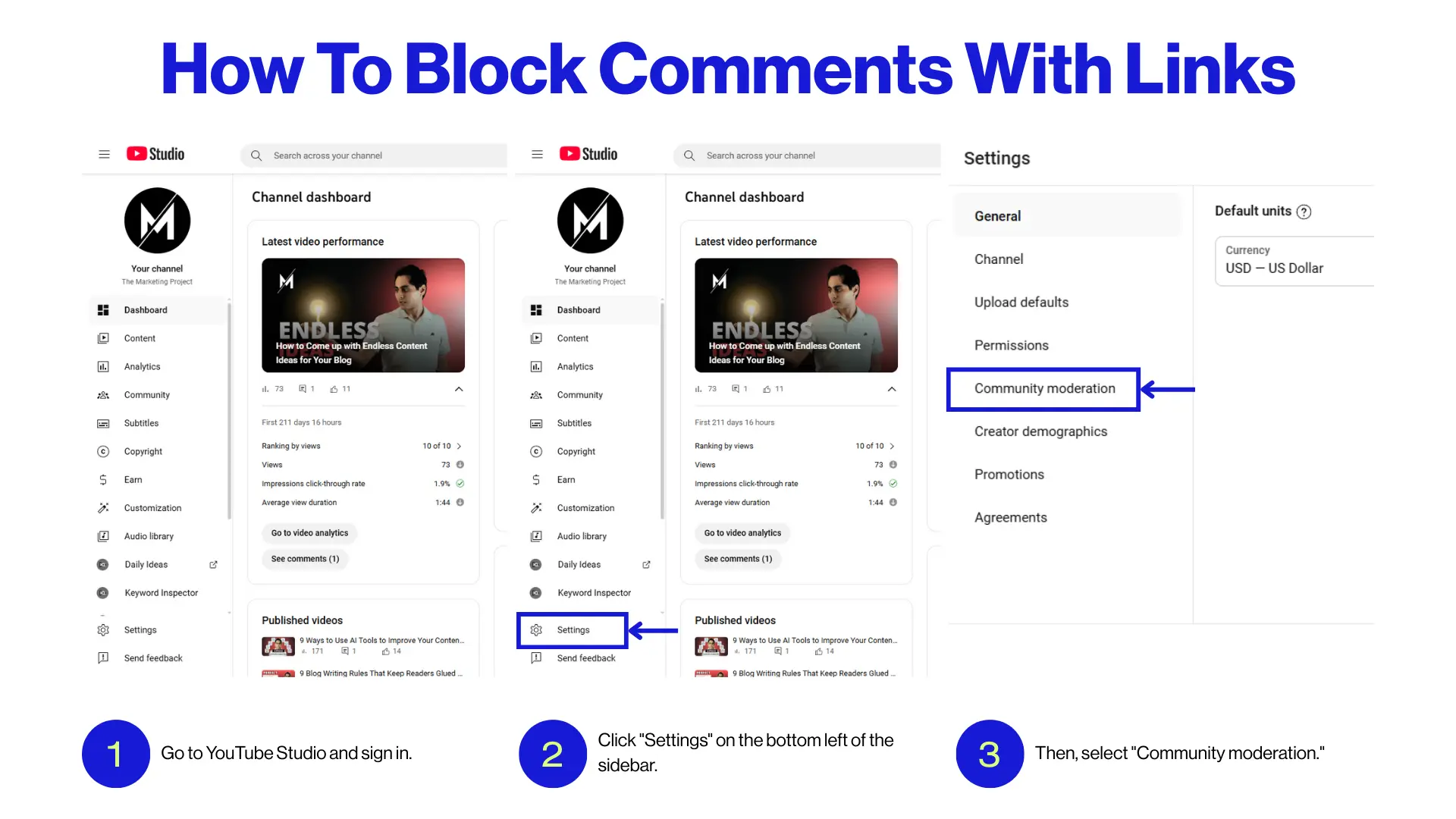 How To Block Comments With Links 01