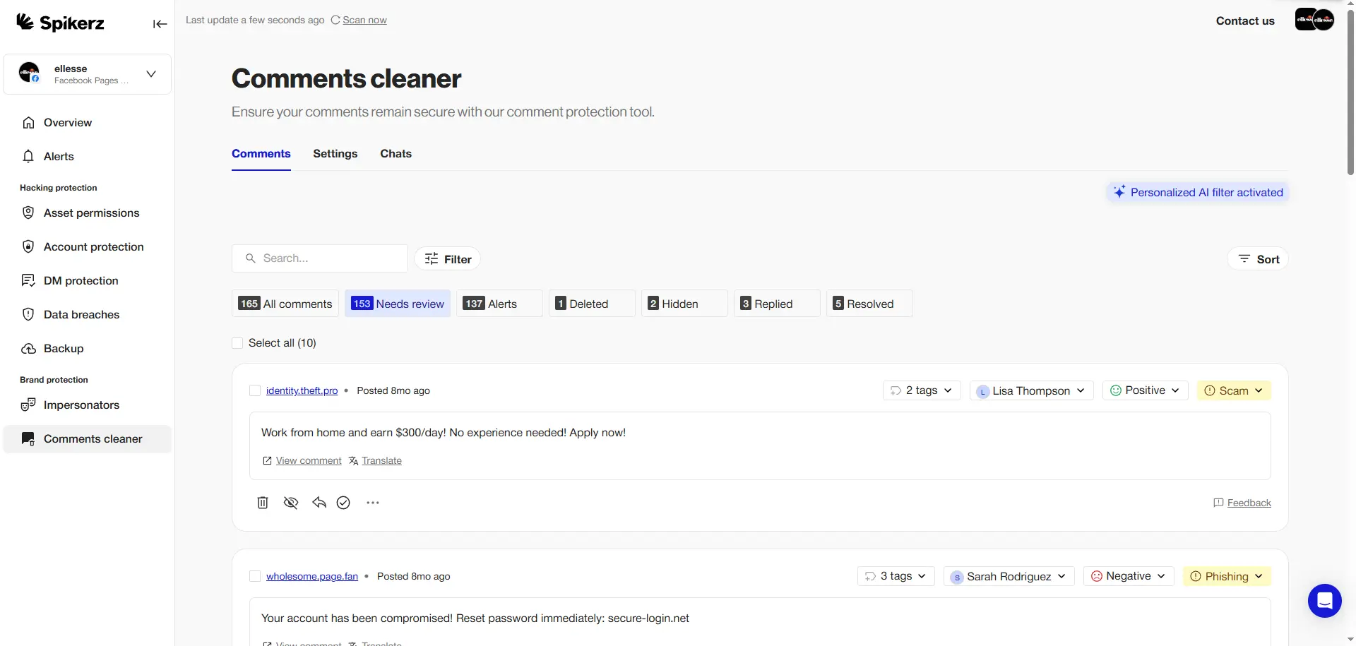 Spikerz Comments Cleaner for Facebook