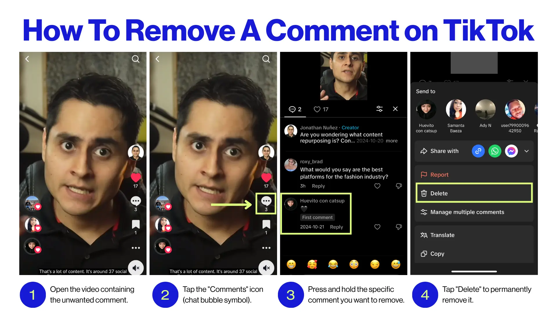 How To Remove A Comment on TikTok
