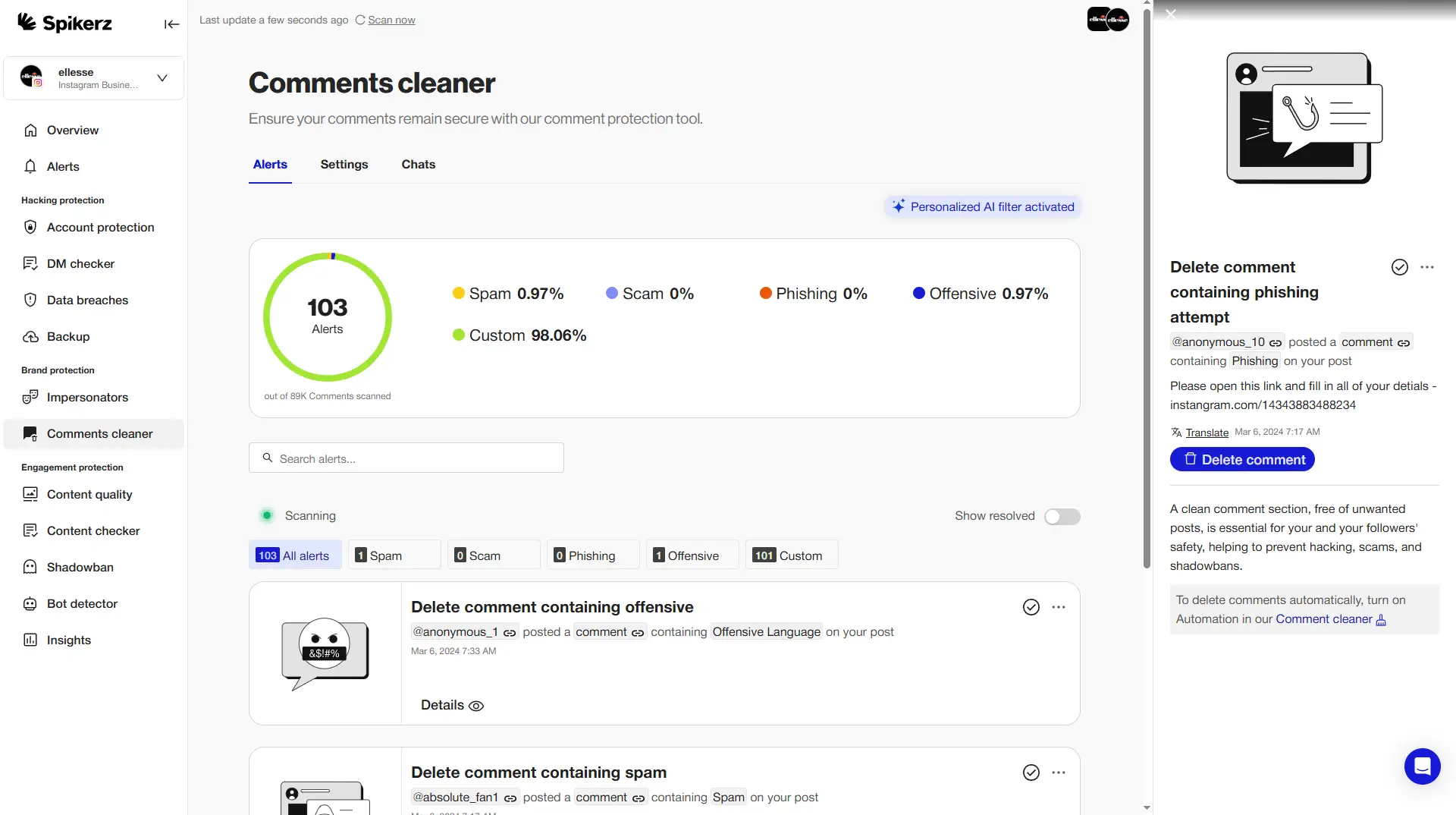 Spikerz Comments Cleaner