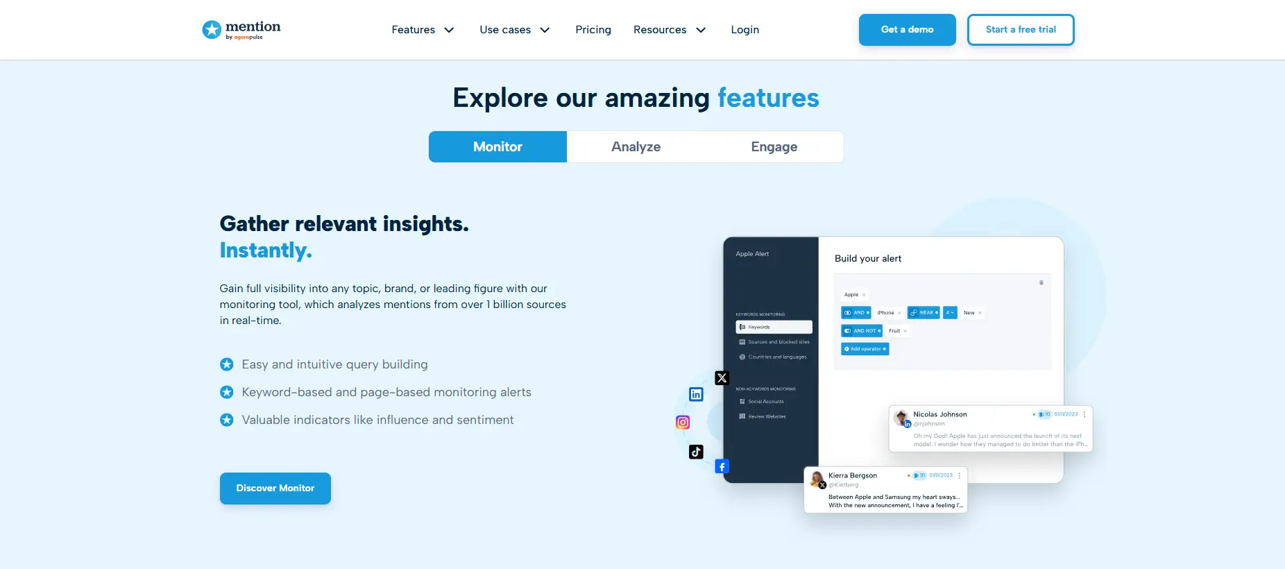 2) Mention: Complete Brand Monitoring Tool - 10 Best Social Media Monitoring Tools In 2025