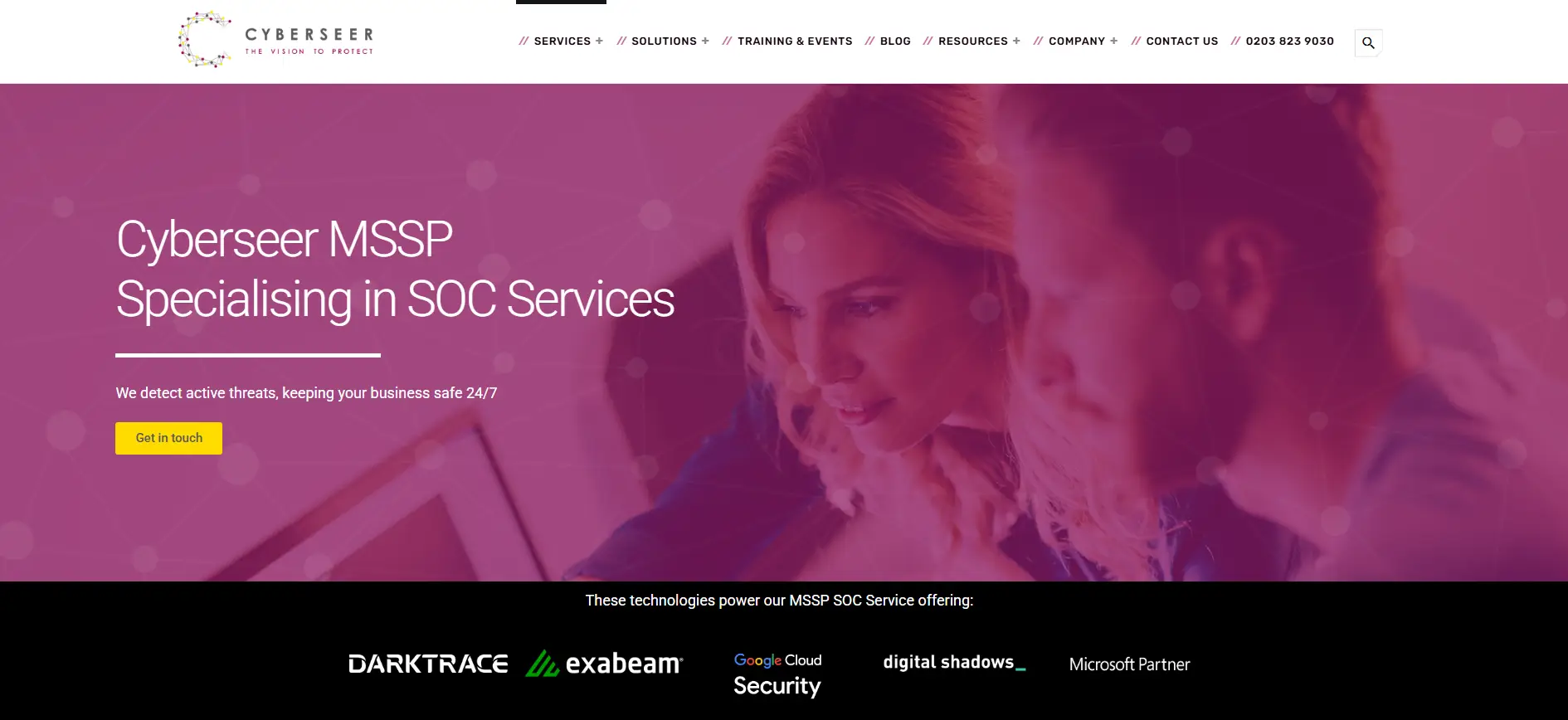 Digital Shadows SearchLight homepage