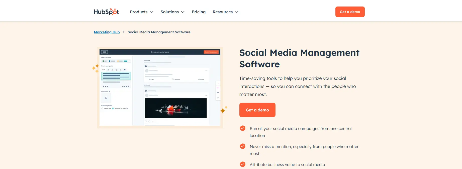9) HubSpot Social Media Management Software: All-In-One Marketing Solution - 10 Best Social Media Monitoring Tools In...