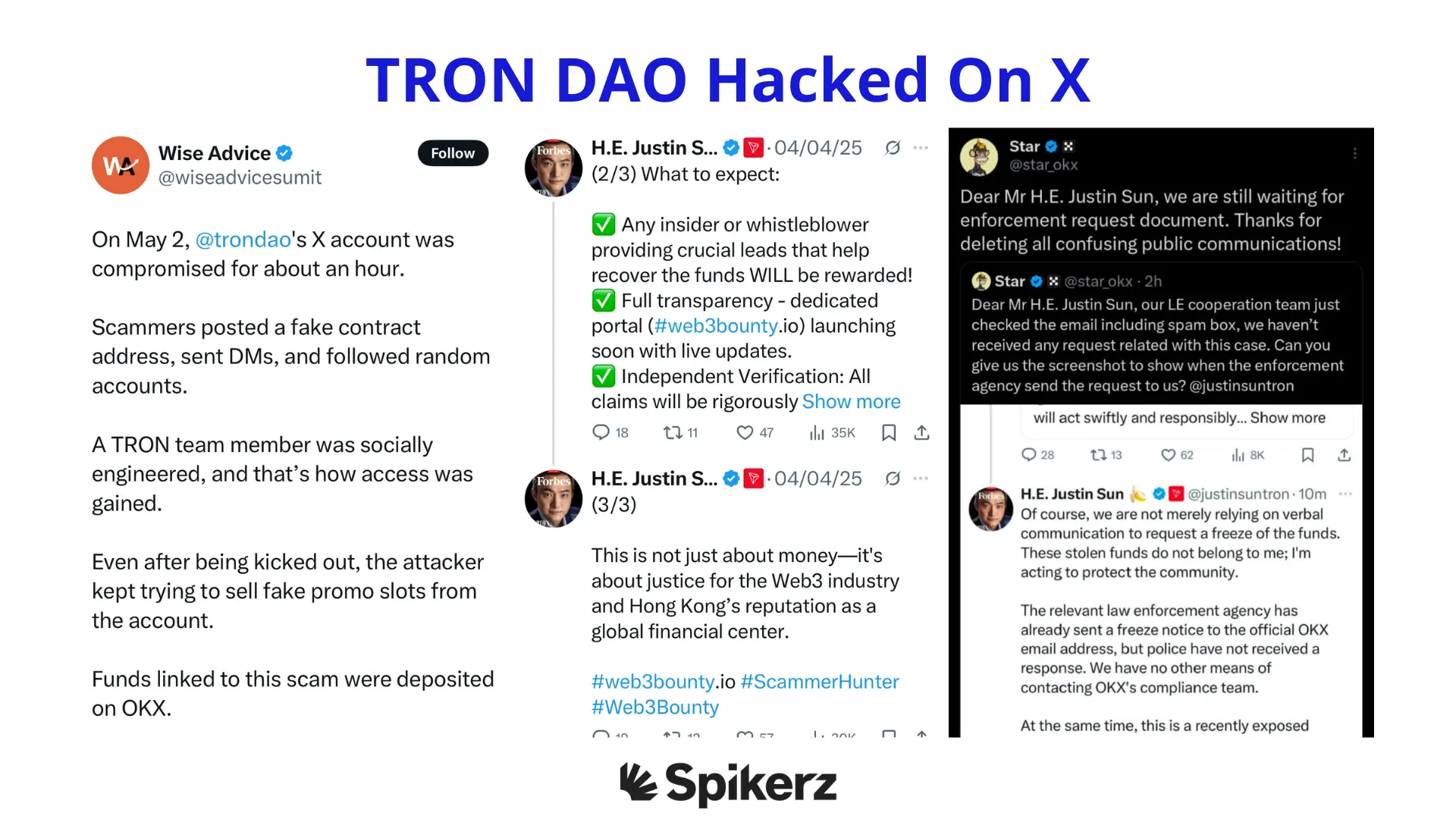 Spikerz TRON DAO Was Hacked On X 02