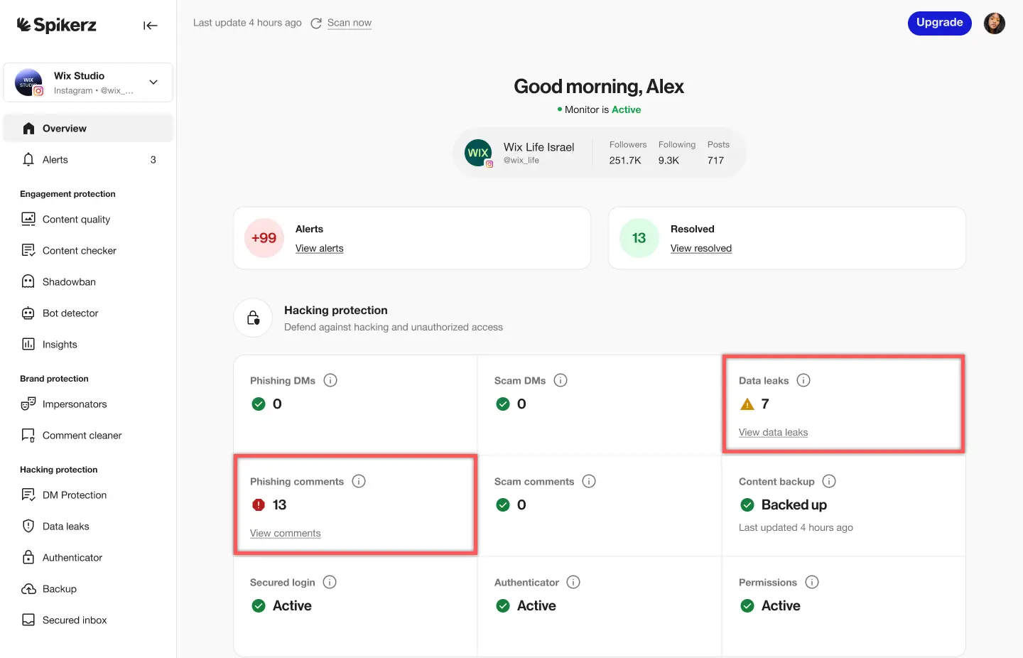 Spikerz new dashboard