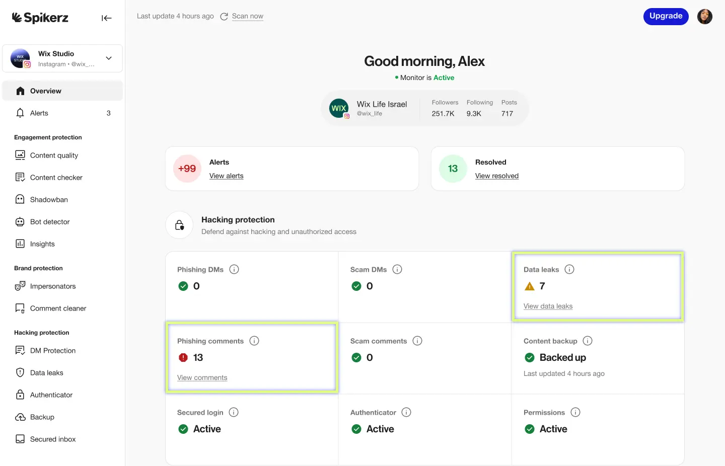 Spikerz new dashboard