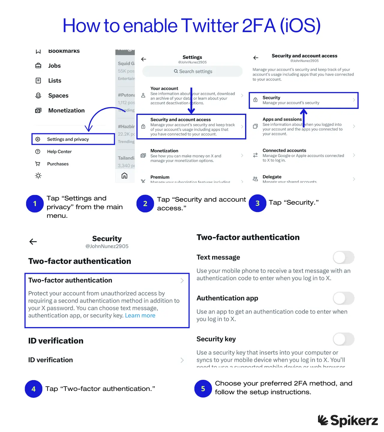 How to enable Twitter 2FA (iOS
