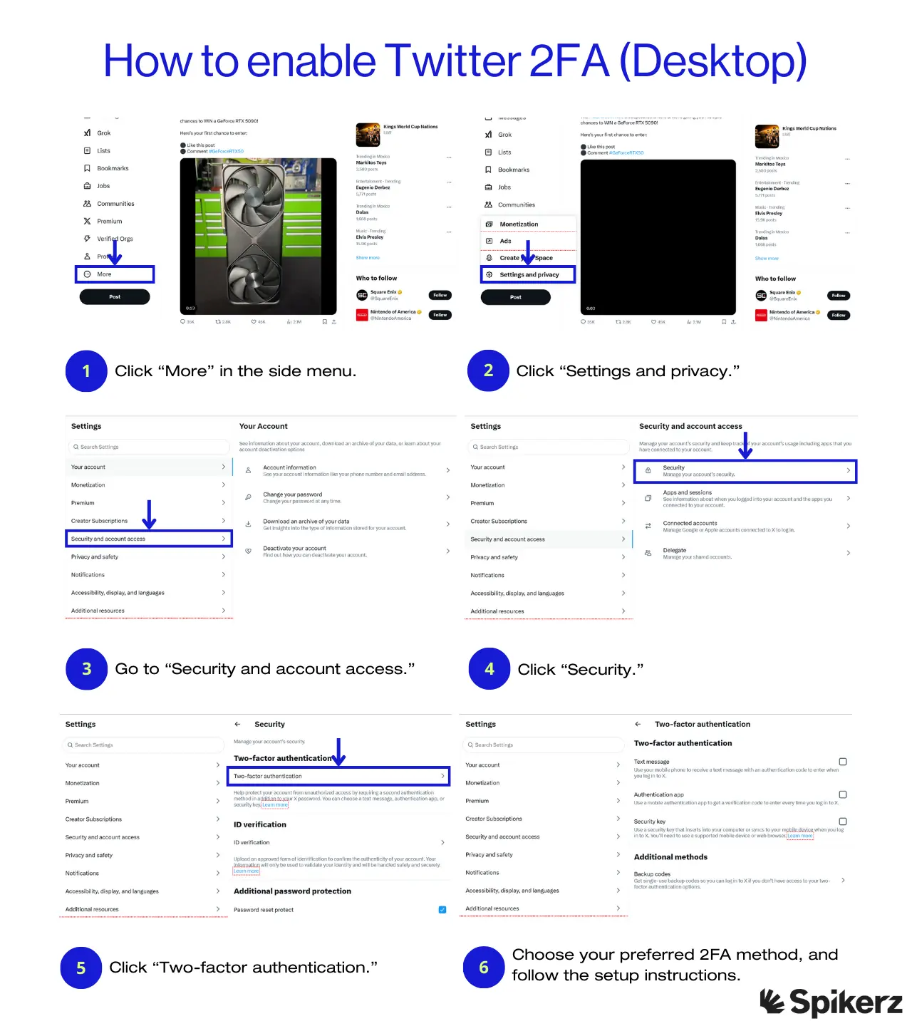 How to enable Twitter 2FA (Desktop