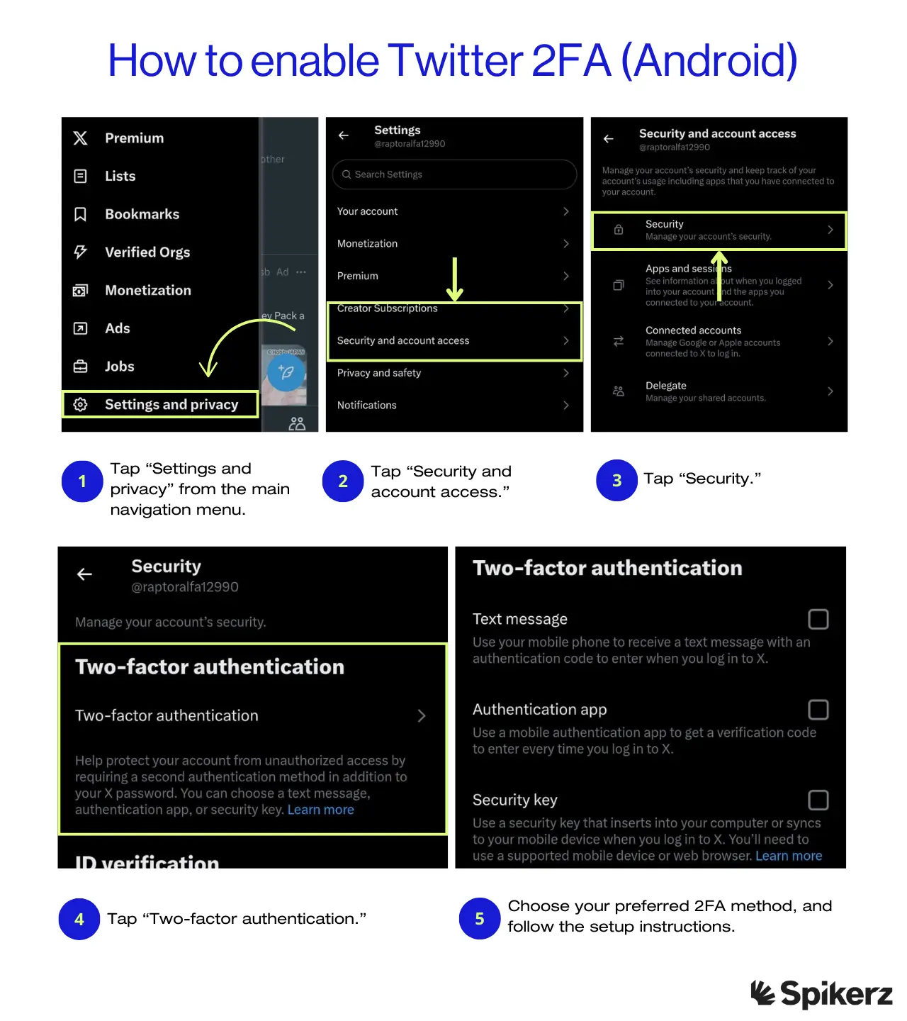 How to enable Twitter 2FA (Android