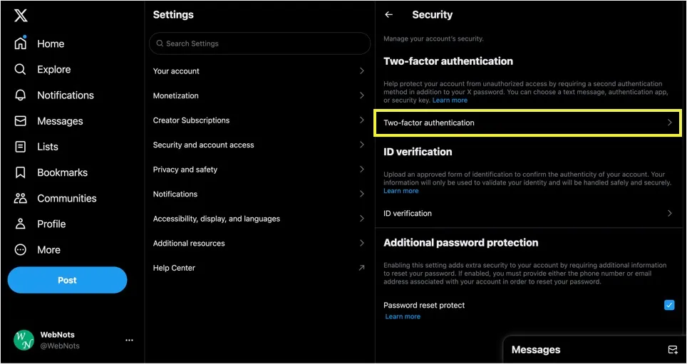 1. Enable Two-Factor Authentication (2FA) - Tips to Secure X (Twitter) from Threats