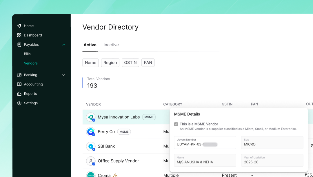 Apr'25 Releases: Mark vendors as MSME, AP overdue reports, and more