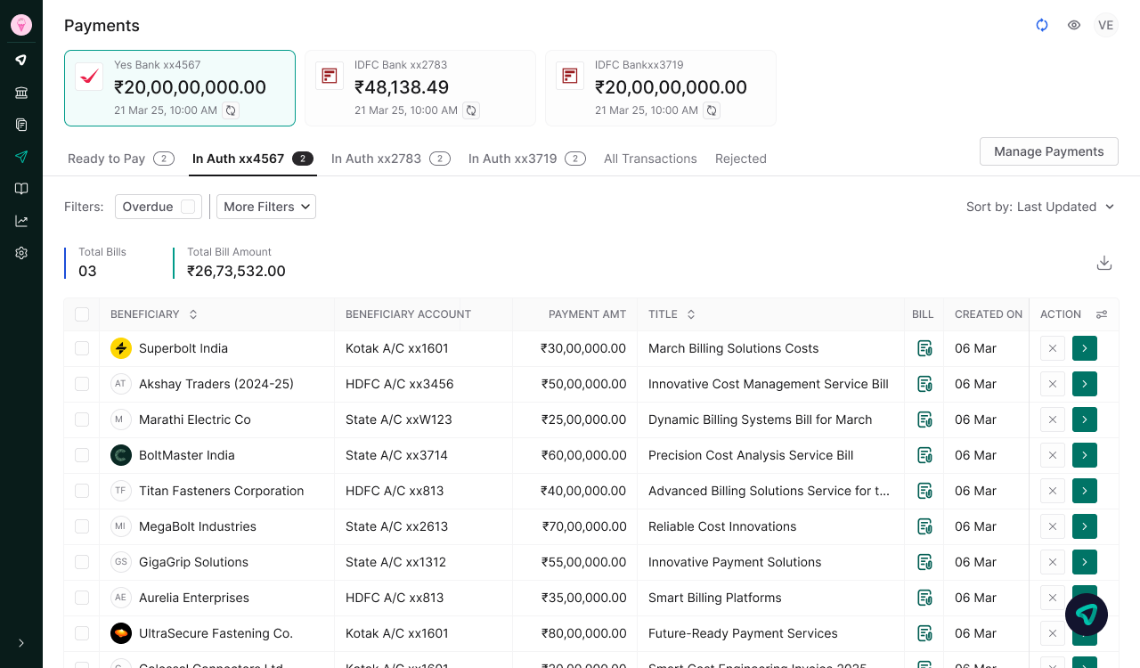 Multi-Banking Support