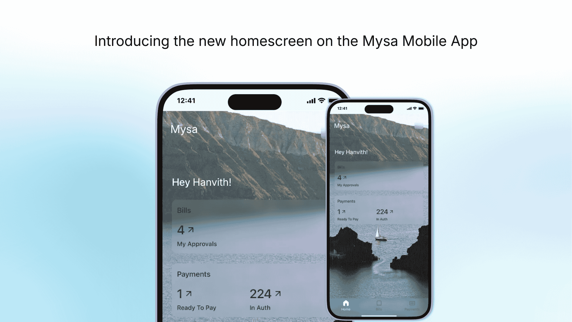 Screenshot showing the new homescreen on Mysa's Mobile app