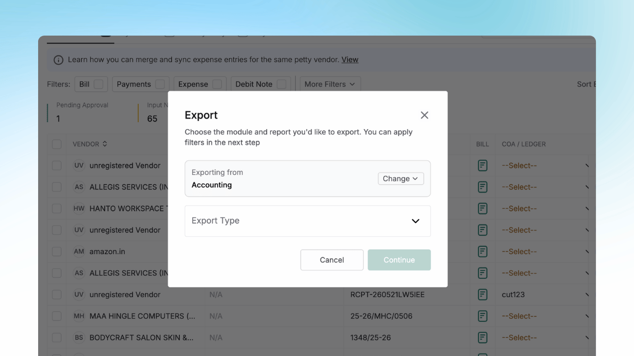 Teams on SAP or NetSuite previously had to request accounting files from Mysa support team. They can now download these files directly from the Mysa dashboard whenever they need them.