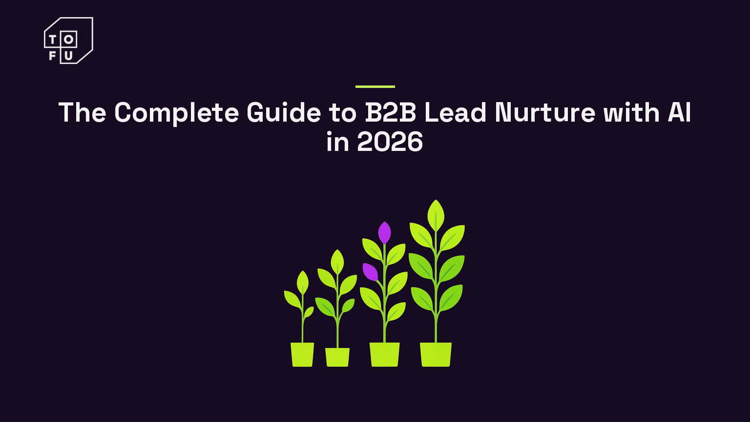 Tofu blog hero — The Complete Guide to B2B Lead Nurture with AI in 2026